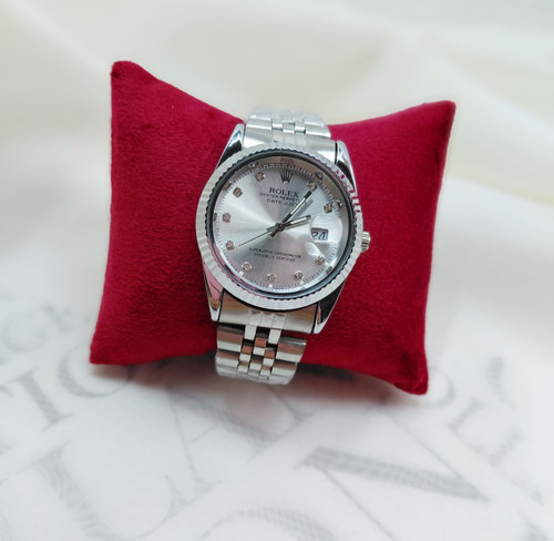 ساعت مچی رولکس Rolex مردانه صفحه نقره ای روشن بدنه تمام نقره ای