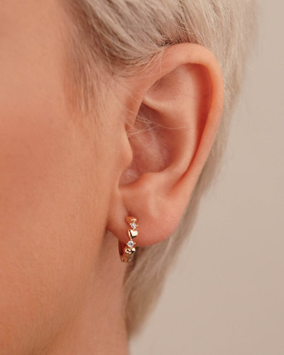 گوشواره حلقه ای طرح قلب