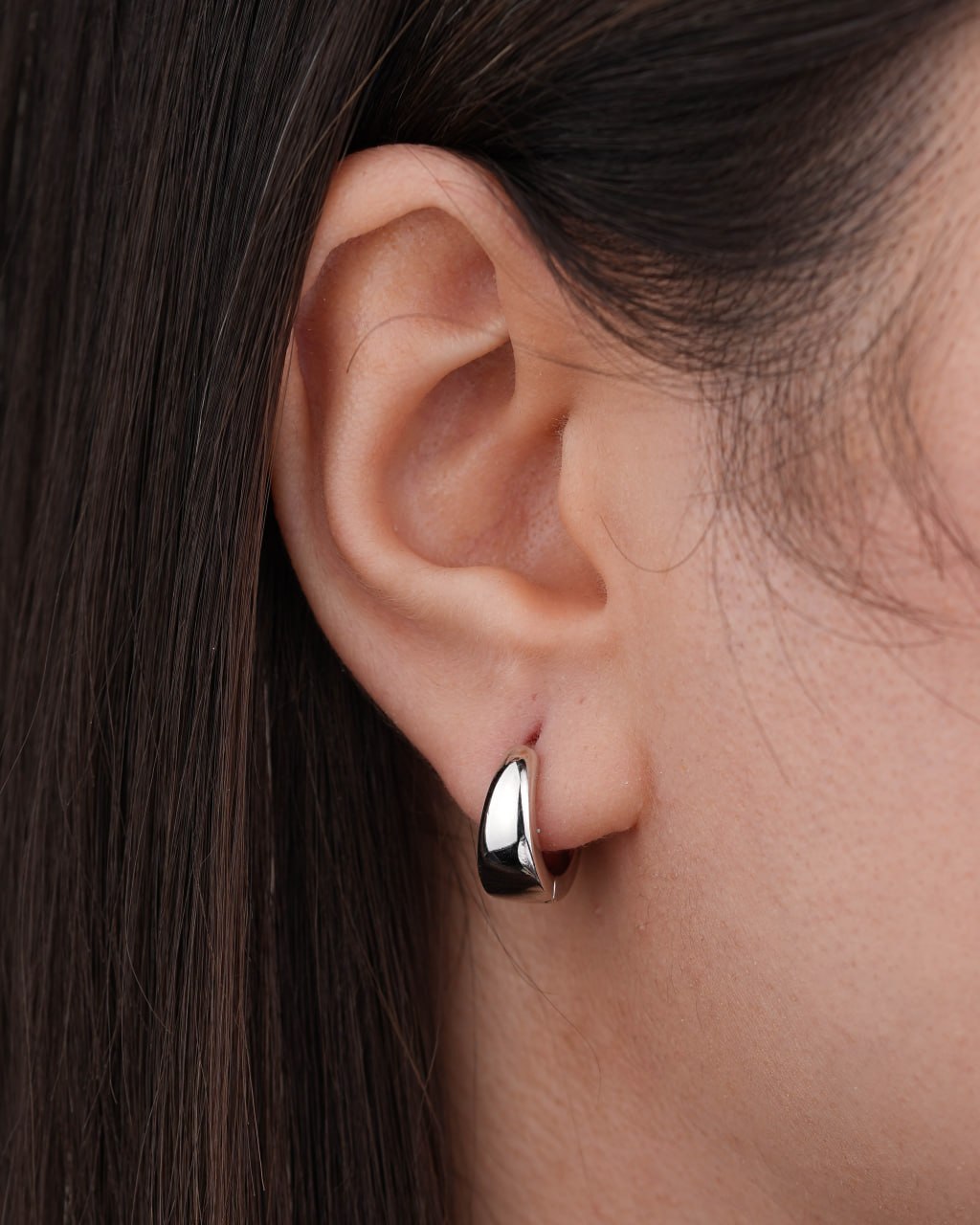 گوشواره حلقه ای ساده  رنگ طلایی و نقره ای  برند ژوپینگ