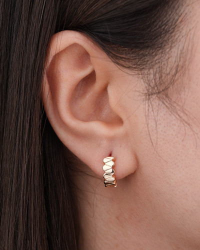 گوشواره حلقه ای طرح دار برند ژوپینگ