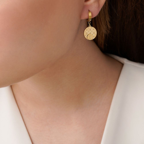 گوشواره استیل حلقه ای طرح لویی ویتون