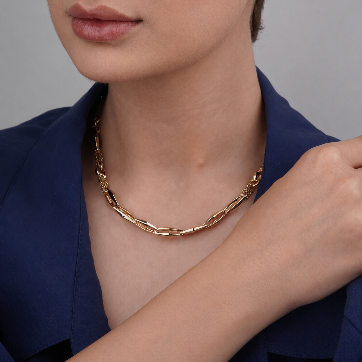 گردنبند  لوکس با آبکاری 14k برند ژوپینگ