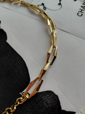 دستبند لوکس زنجیری برند ژوپینگ آبکاری 14k دارای ایراد جزئی
