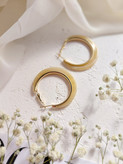 گوشواره حلقه ای رنگ عسلی روشن رادیوم