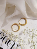 گوشواره حلقه ای رنگ عسلی روشن رادیوم